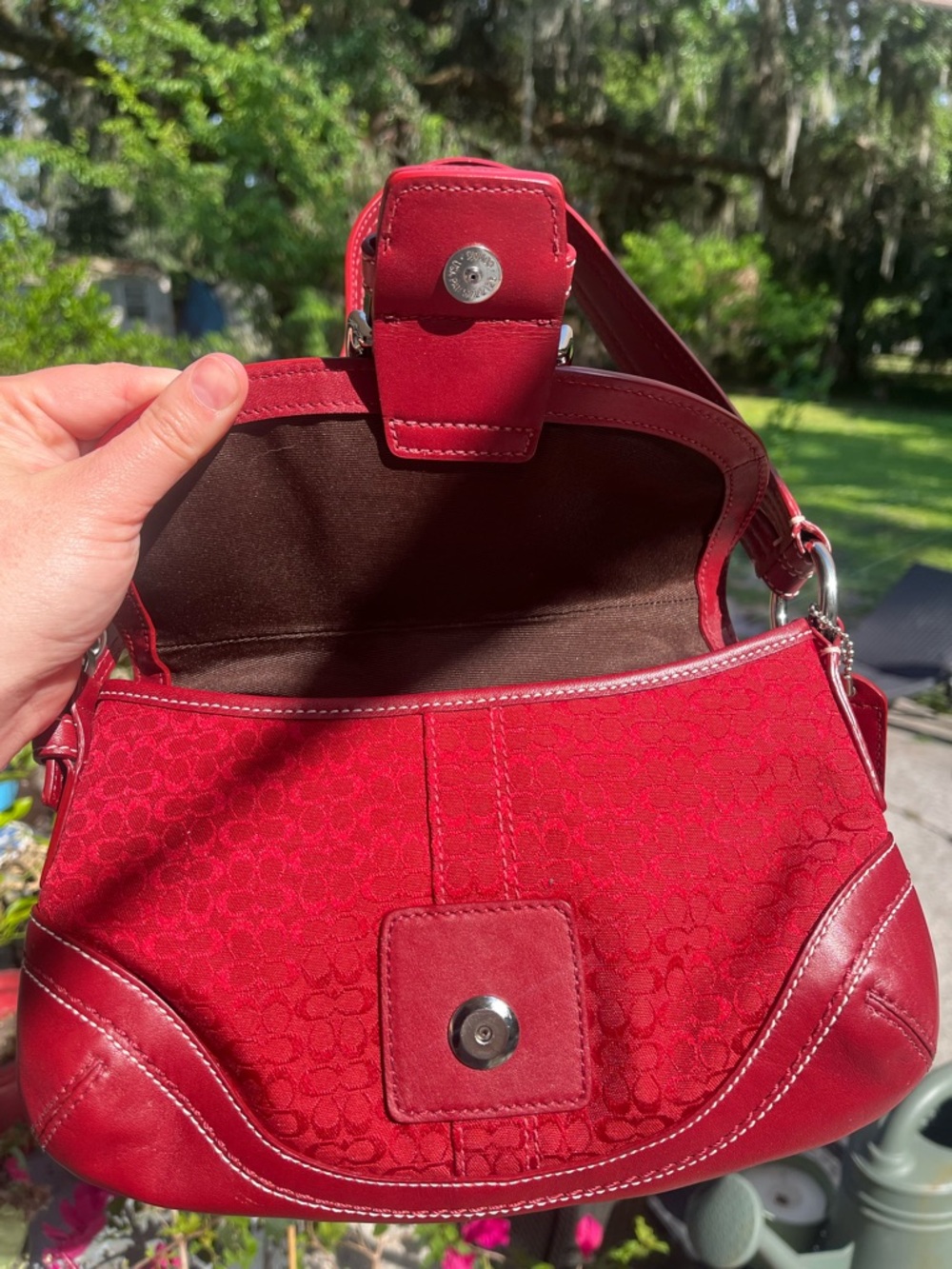 Vintage coach red soho bag - Picture 7 of 9